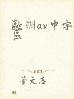 欧洲av中字一区