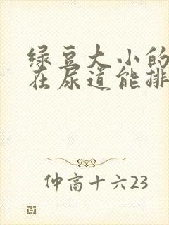 绿豆大小的结石在尿道能排得出来嘛