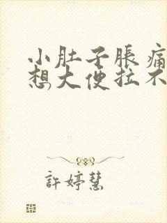 小肚子胀痛下坠想大便拉不出来