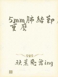 5mm肺结节严重么