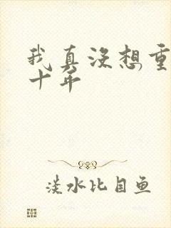 我真没想重生啊十年