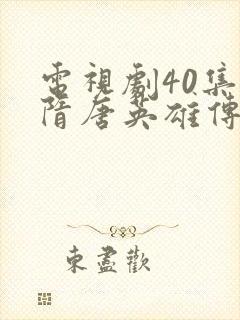 电视剧40集《隋唐英雄传》