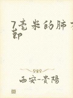 7毫米的肺有结节