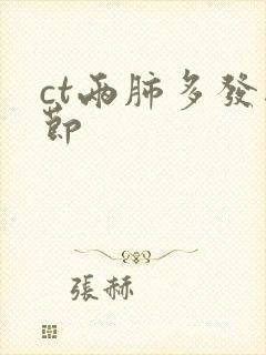 ct两肺多发结节