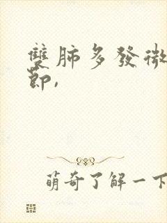 双肺多发微小结节,