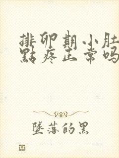 排卵期小肚子有点疼正常吗