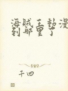 海贼王动漫更新到哪里了