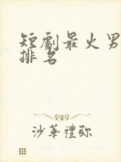 短剧最火男演员排名