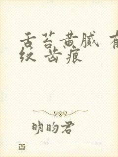 舌苔黄腻 有裂纹 齿痕