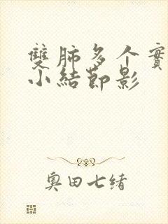 双肺多个实性微小结节影封面