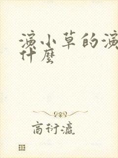 演小草的演员叫什么