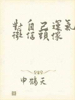 对自己运气好的微信头像封面