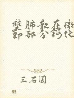 双肺散在微小结节部分钙化是什么意思