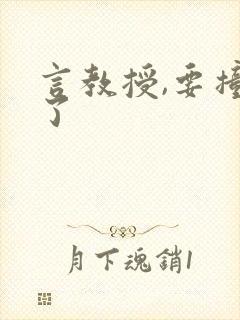 言教授,要撞坏了