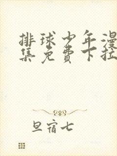 排球少年漫画全集免费下拉式