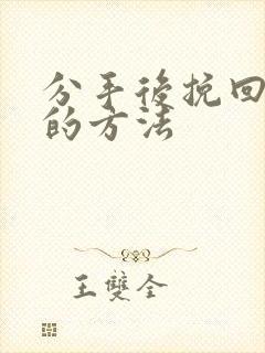 分手后挽回复合的方法封面