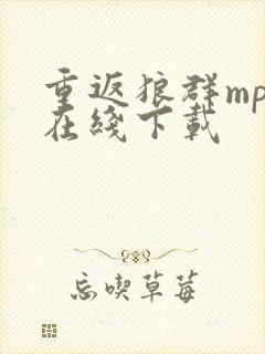 重返狼群mp4在线下载