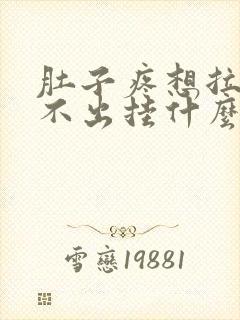 肚子疼想拉屎拉不出挂什么科封面