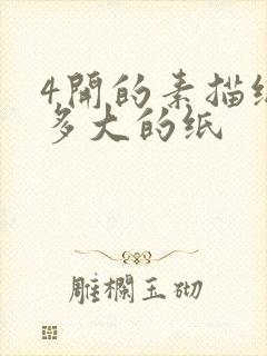 4开的素描纸是多大的纸封面