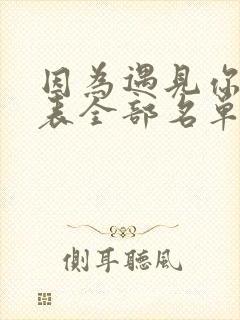 因为遇见你演员表全部名单