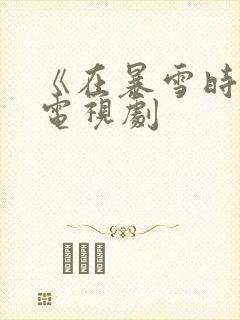 《在暴雪时分》电视剧