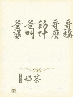 爸爸的哥哥的老婆叫什么称呼