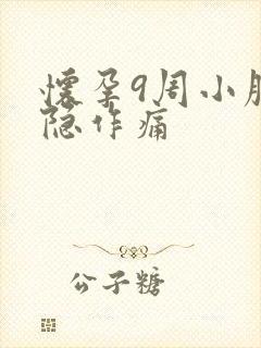 怀孕9周小腹隐隐作痛封面