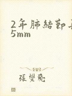 2年肺结节长了5mm