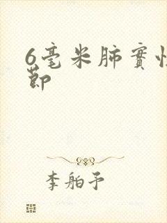 6毫米肺实性结节