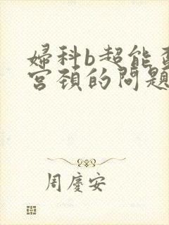 妇科b超能查出宫颈的问题吗