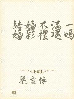 结婚不满一年离婚彩礼退吗