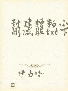 封建糟粕小说无删减版txt下载