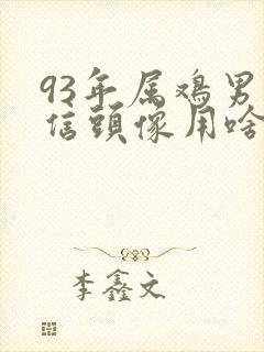 93年属鸡男微信头像用啥好