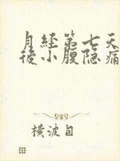 月经第七天同房后小腹隐痛封面