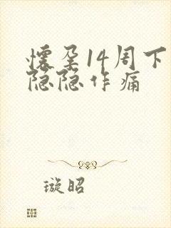 怀孕14周下腹隐隐作痛