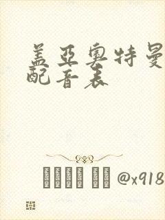 盖亚奥特曼国语配音表