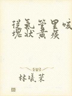 从气管里咳出来块状黄痰封面