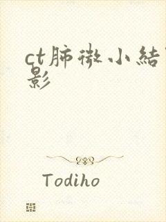 ct肺微小结节影