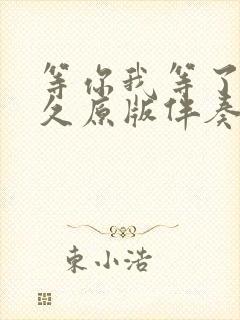 等你我等了这么久原版伴奏封面