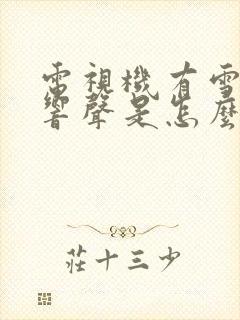 电视机有雪花有响声是怎么回事封面