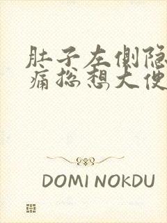 肚子左侧隐隐作痛总想大便