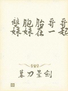 双胞胎哥哥和亲妹妹在一起的小说封面