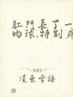 肛门长了一个硬肉球,特别疼