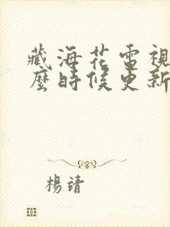 藏海花电视剧什么时候更新