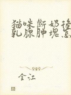 猫咪断奶后母猫乳腺肿块怎么办