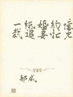 一纸婚约亿万总裁追妻忙免费阅读