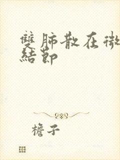 双肺散在微小硬结节