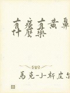 有痰有黄鼻涕吃什么药