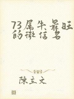 73属牛最旺财的微信名封面