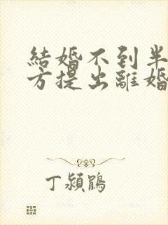 结婚不到半年男方提出离婚彩礼退吗